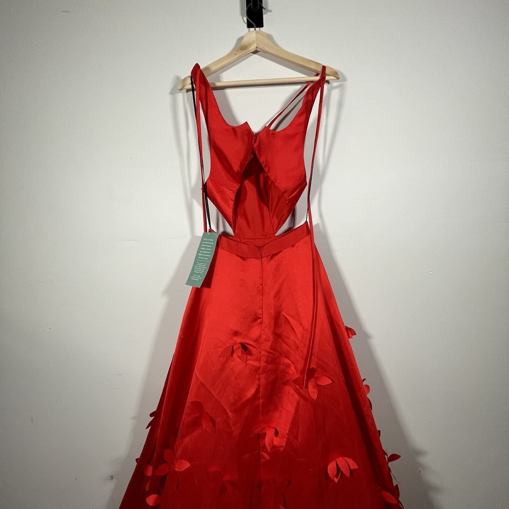B. Smart Gown Red Women's Dress Butterflies Strap Back Corset Maxi Size 1 NWT - Picture 10 of 10